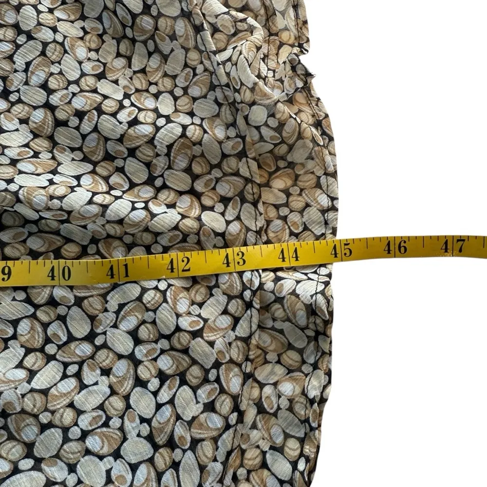 Dress Barn Y2K Tan Black Long Sleeveless Dress Lace Detail Size 8 Whimsy Fairy - Image 7