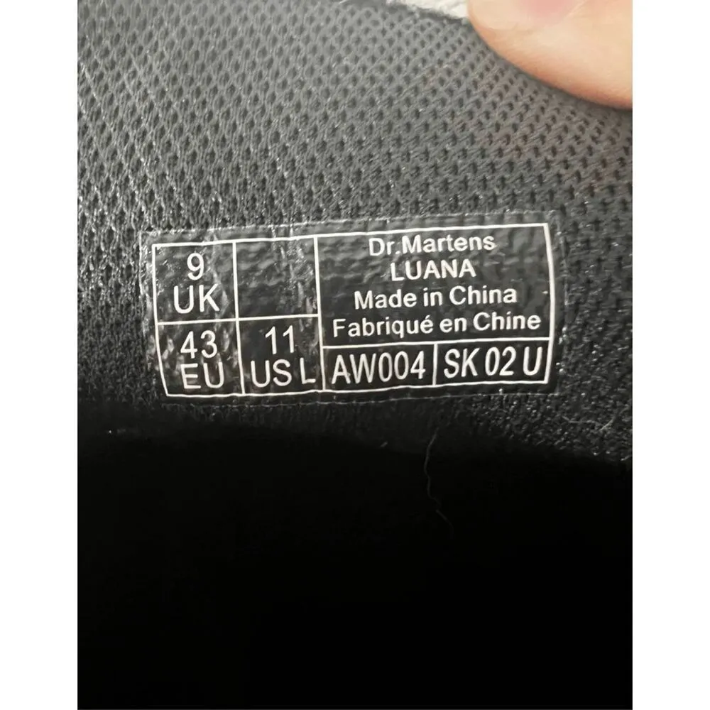 Dr. Martens Women Size 11 Luana White Black Boots Lace Up Combat Round Toe AW004 - Image 9
