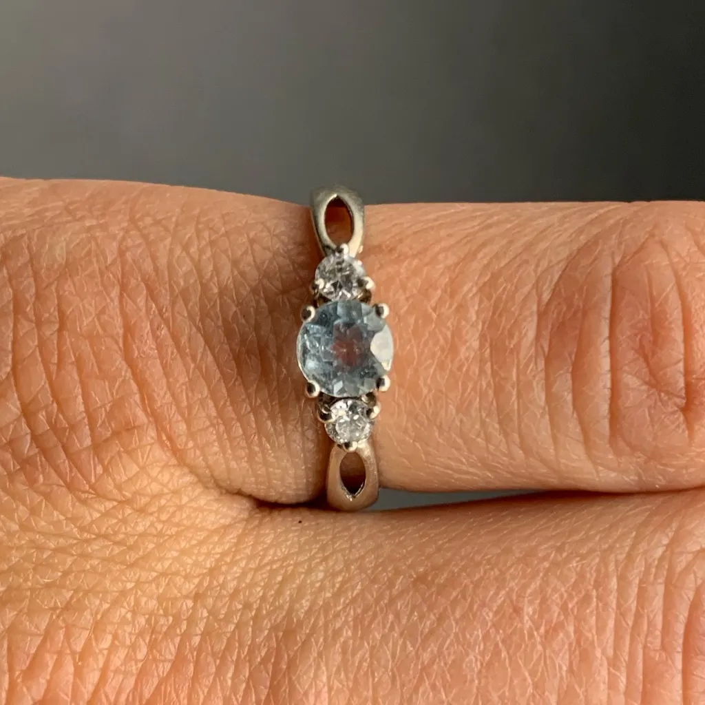 Sterling Silver Round Sky Blue Topaz CZ 3 - Image 6