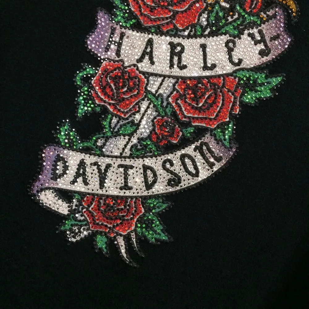 Harley-Davidson Rose Bling Graphic Short Sleeve T-Shirt - Image 4