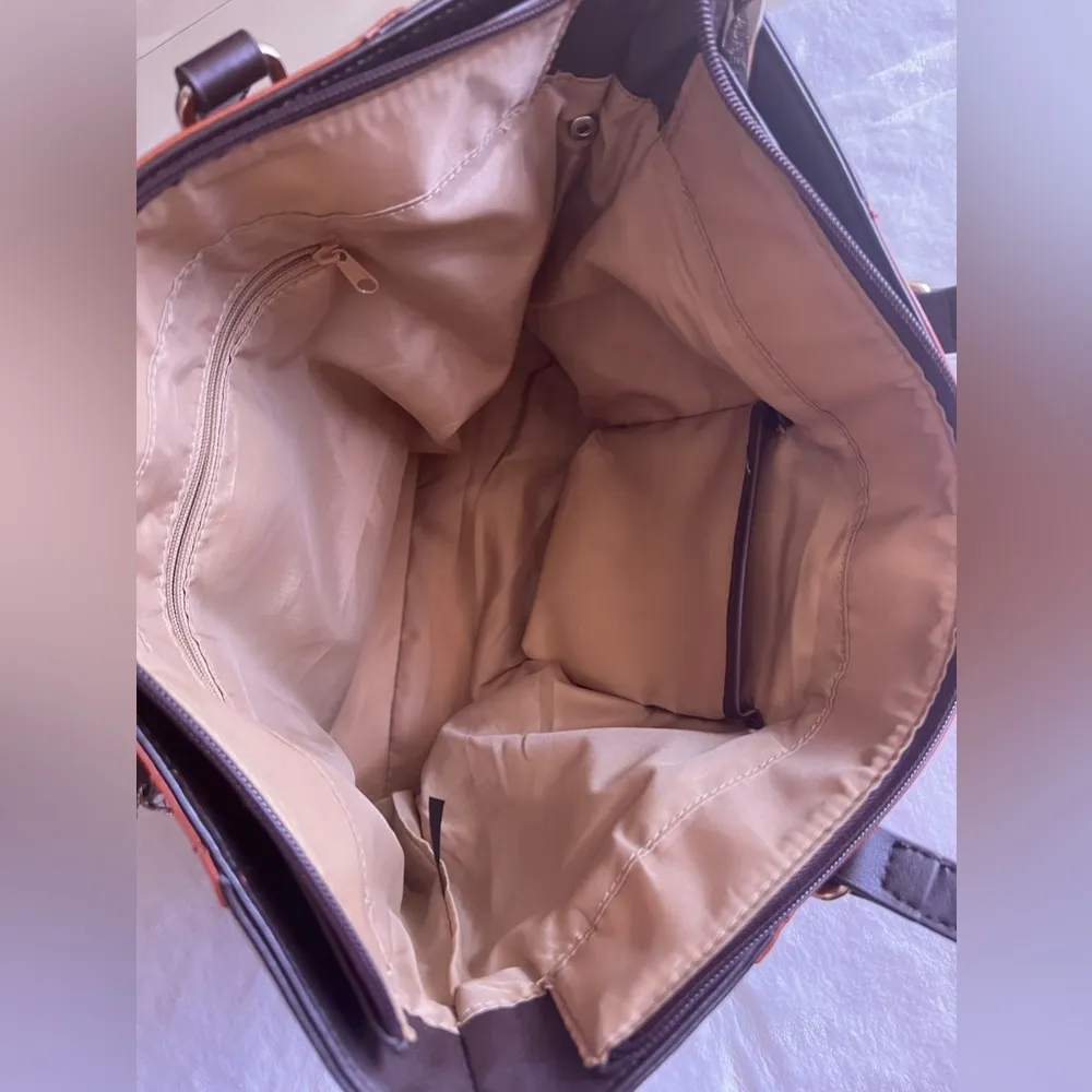 Aurielle Genuine Leather Handbag Brown - Image 16