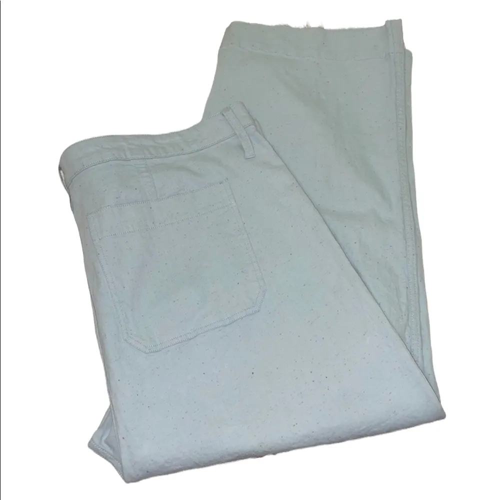 NWT Madewell Emmett Wide-Leg Crop Pants Speckle Blue Size 24 - Image 2