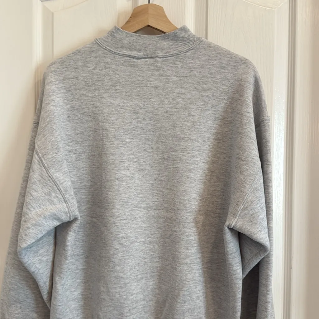 Vintage Carmel embroidered funnel neck sweatshirt Gray Size M - Image 8