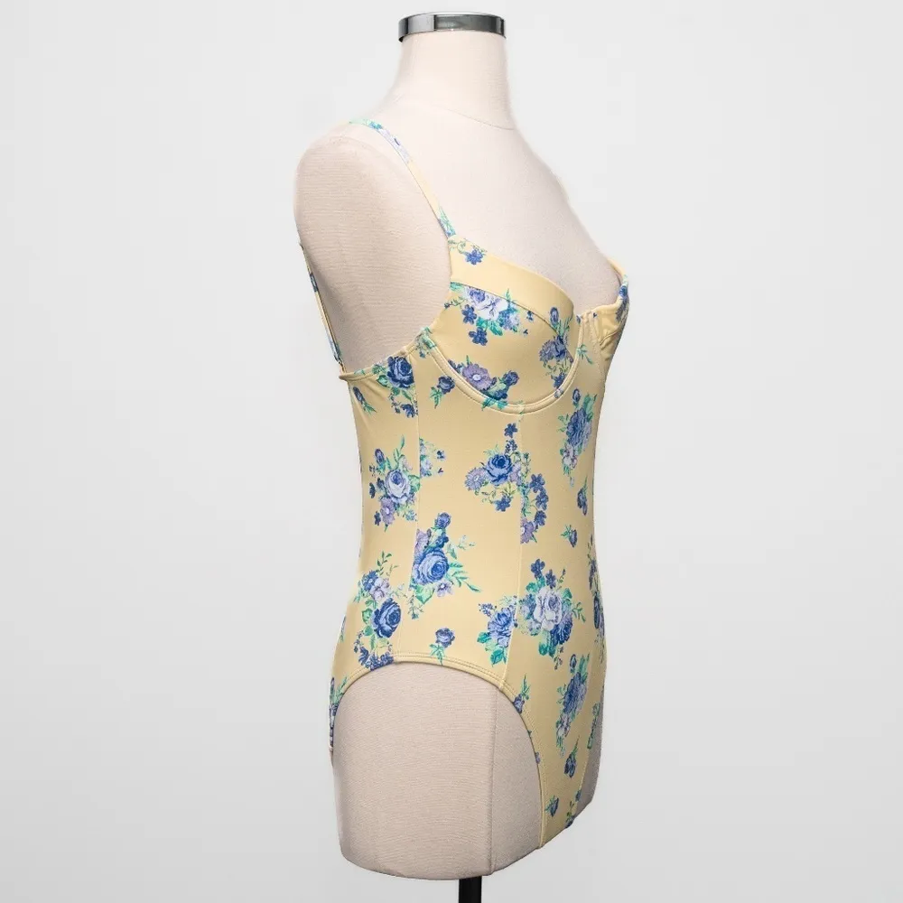 We Wore What . Golden Hour Floral One Piece Swimsuit. - Image 2