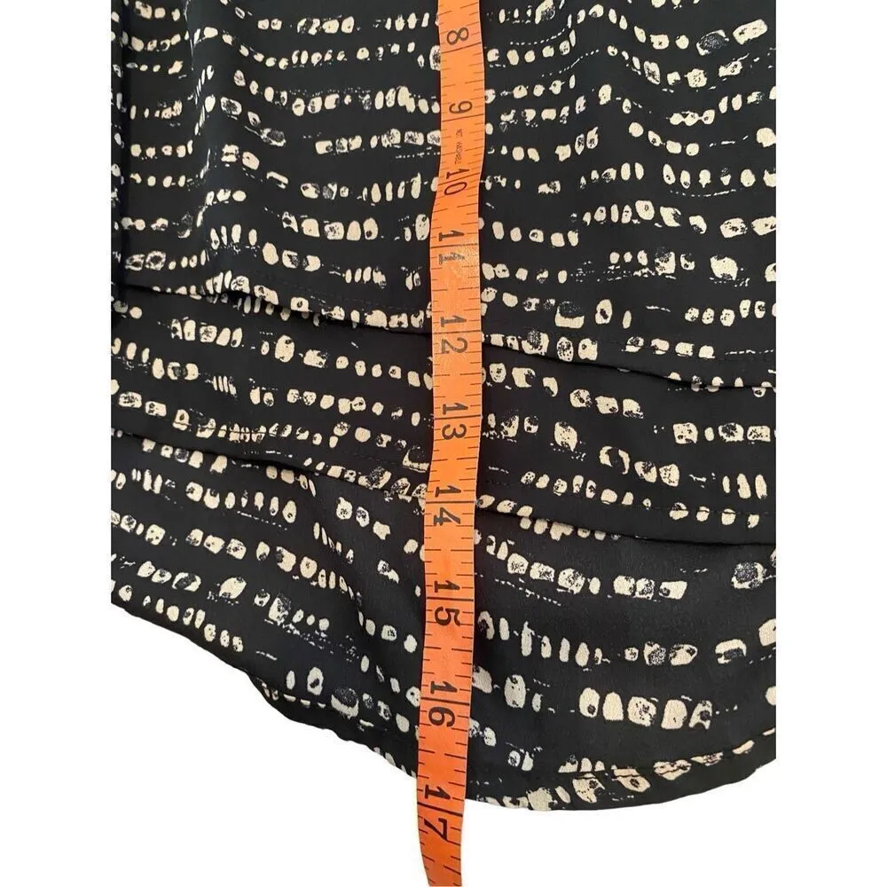 Marcelle Margaux Wrap Polka Dot Long Sleeve Blouse Formal Black Size M - Image 10