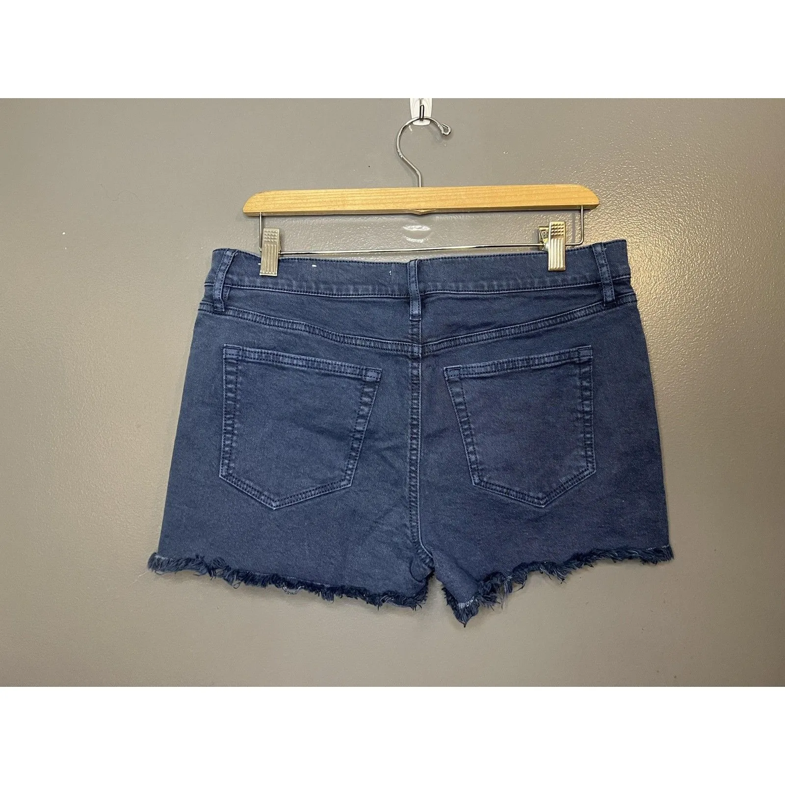 LOFT Shorts Womens 8 29 Blue Denim Raw Hem Cutoff Casual Summer Stretch - Image 2
