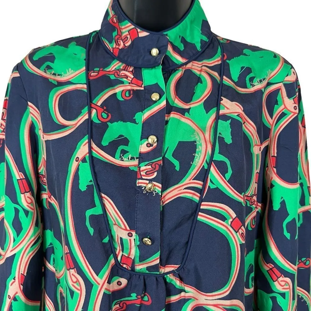 Sail to Sable silk equestrian blouse - Image 2