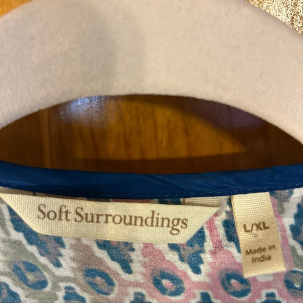 Soft Surroundings Alina Cocoon Cupro Blend kimono Tile Print Sz L/XL -EUC - Image 5