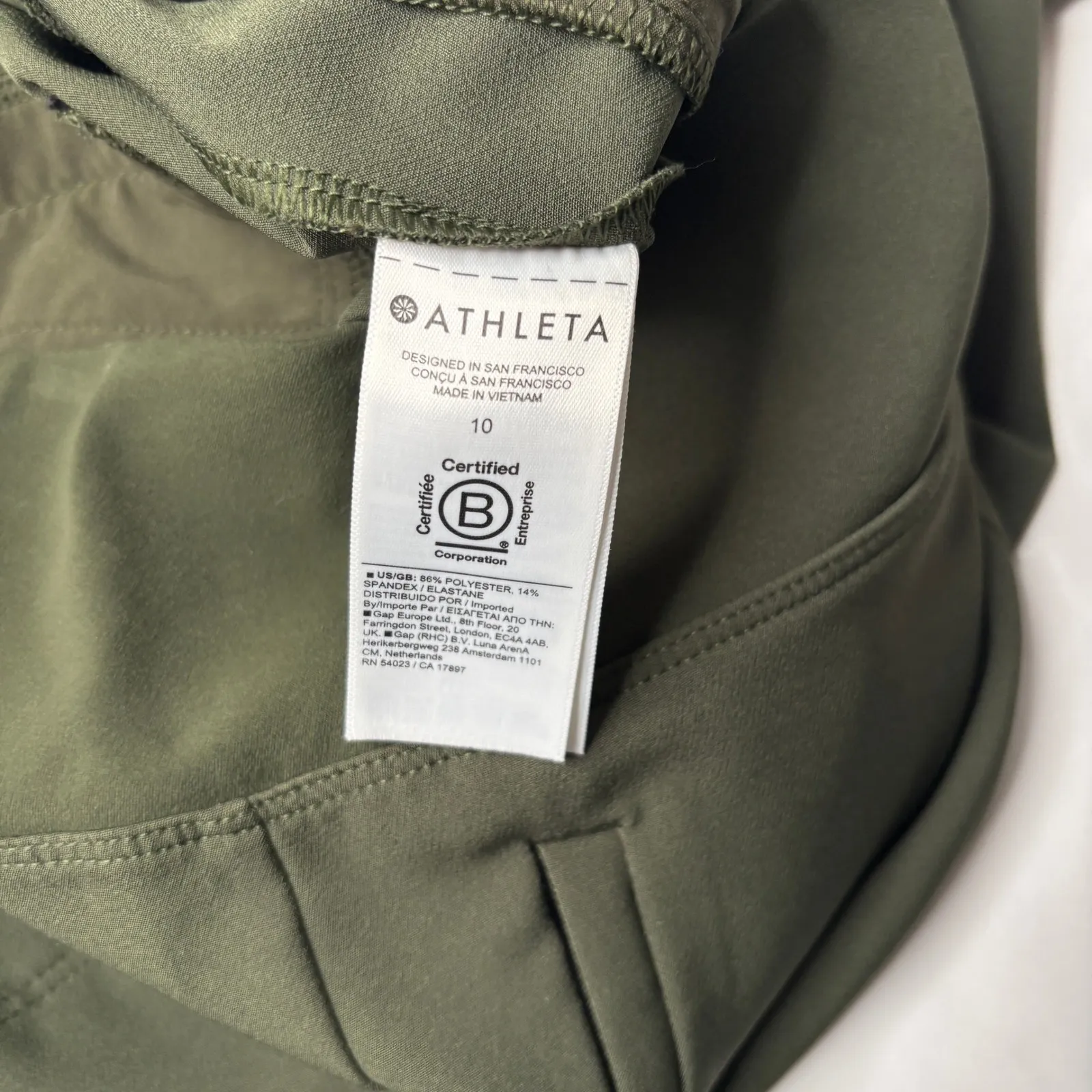 Athleta Brooklyn Mid Rise Ankle Pant Olive Green Womens 10 Work Comfort Stretch - Image 5