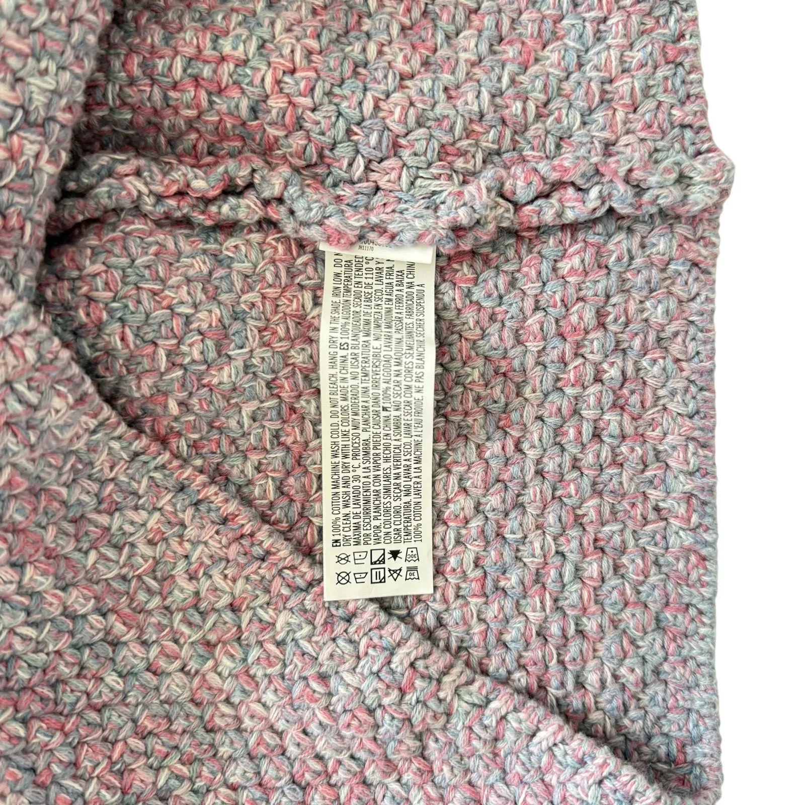 Forever 21 Women Crop Knit Sweater Vest Size L Pink Blue Sleeveless Top - Image 3