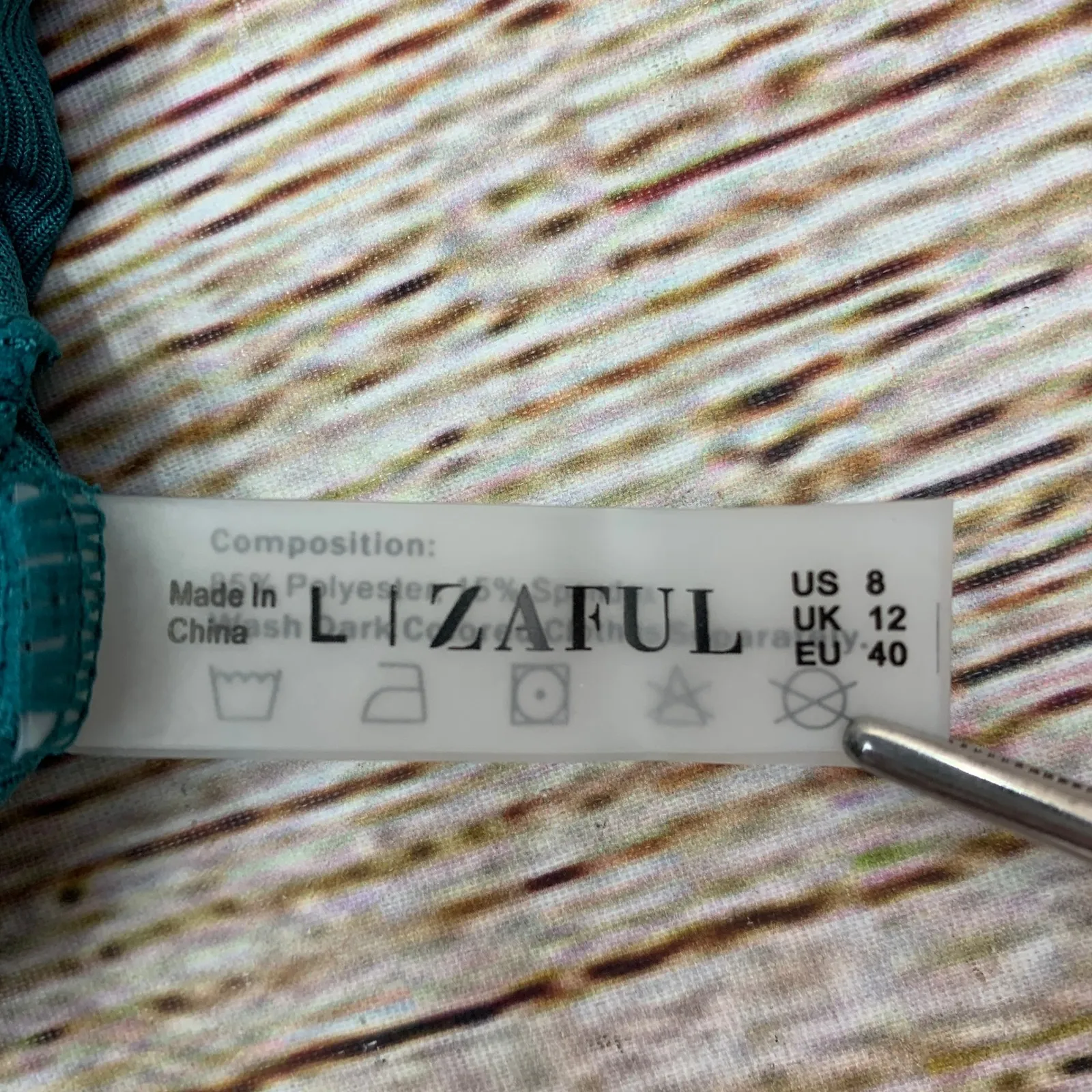 Zaful Teal Ribbed Knit Cross Wrap Cropped Cami Tank Top🆕[Women's Size US 8] NEW - Image 4