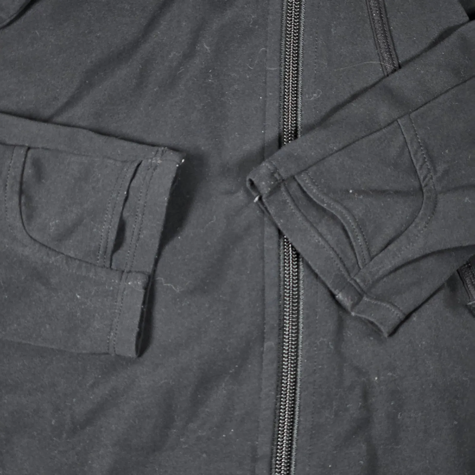 Athleta Black Asymmetrical Zip Collar Blissout Yoga Fitness Jacket  Women Size L - Image 4