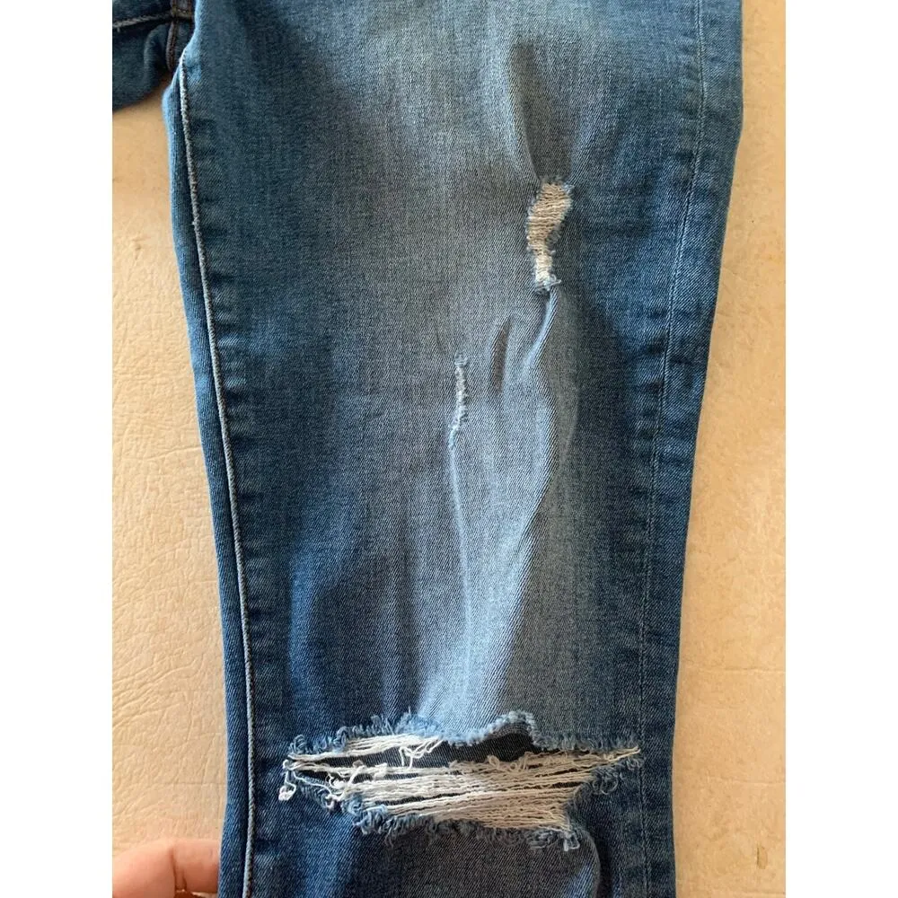 Flying monkey mom fit ankle jeans size 27 distressed regular wash - Image 8
