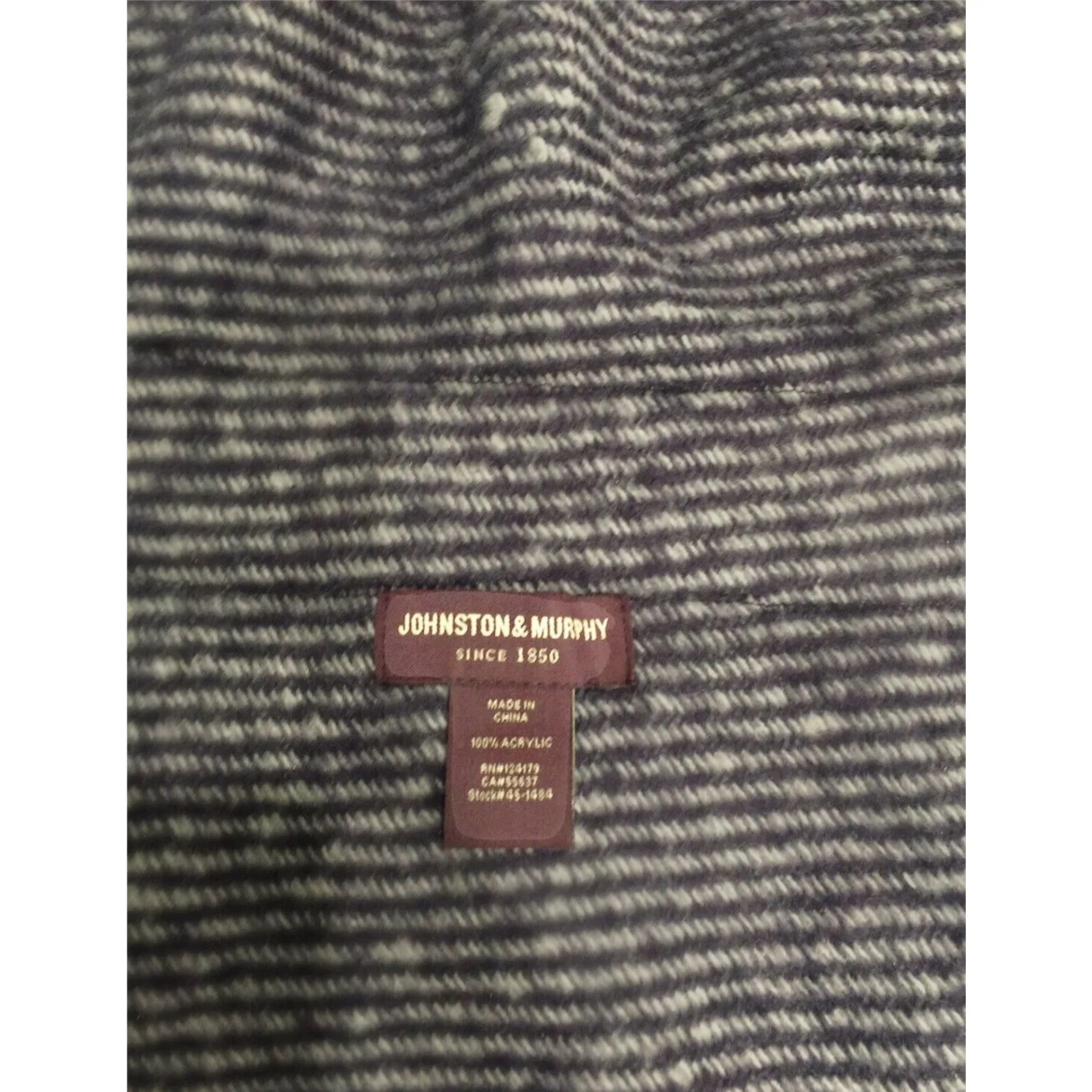 Johnston & Murphy Toggle Closure Blue Gray Poncho Fringe One Size OS - Image 7