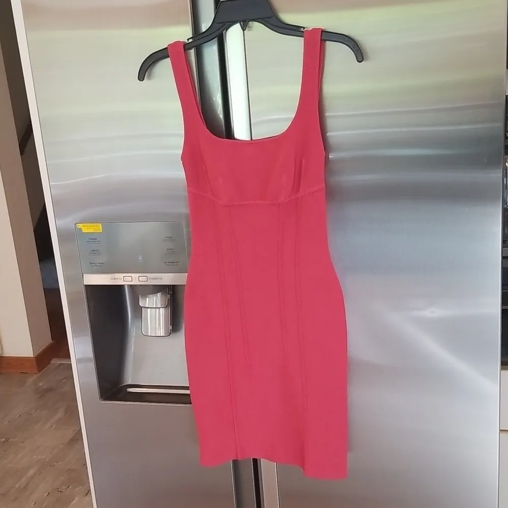 💕HERVE LEGER💕  Corset Seam Mini Bandage Dress ~ Burnt Rose XS Bodycon Cocktail - Image 10