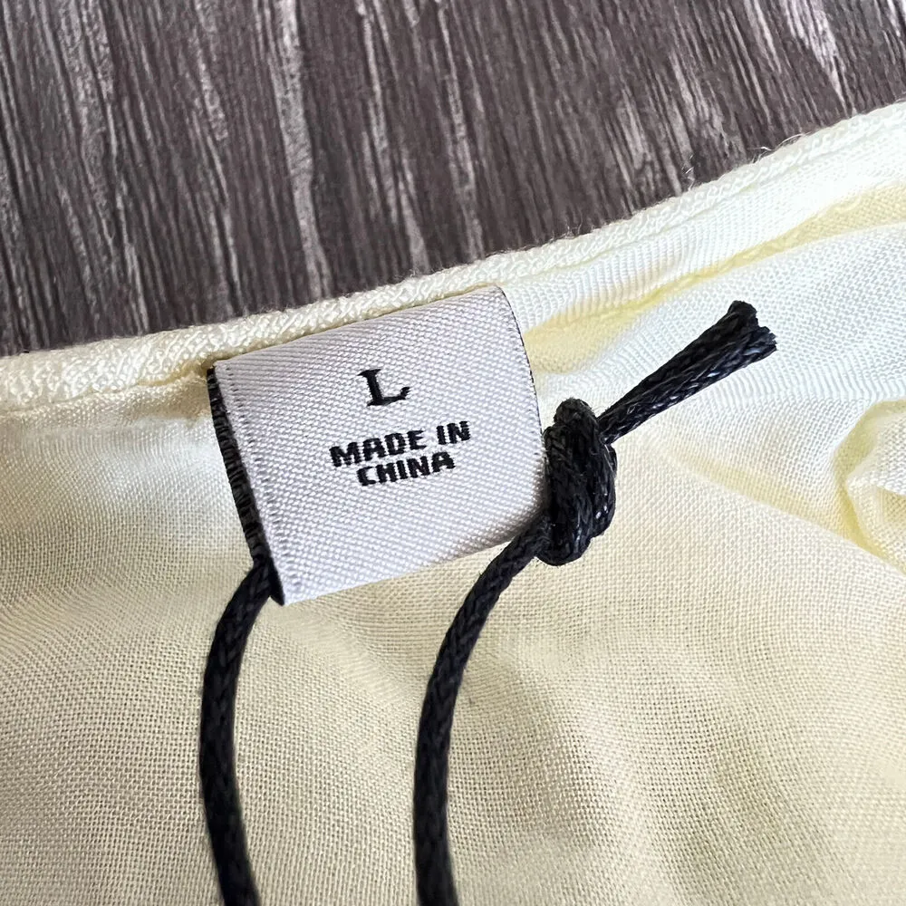 Scotch And Soda Dress Large Midi Paneled With Gathering Details Yellow Preppy - Image 4