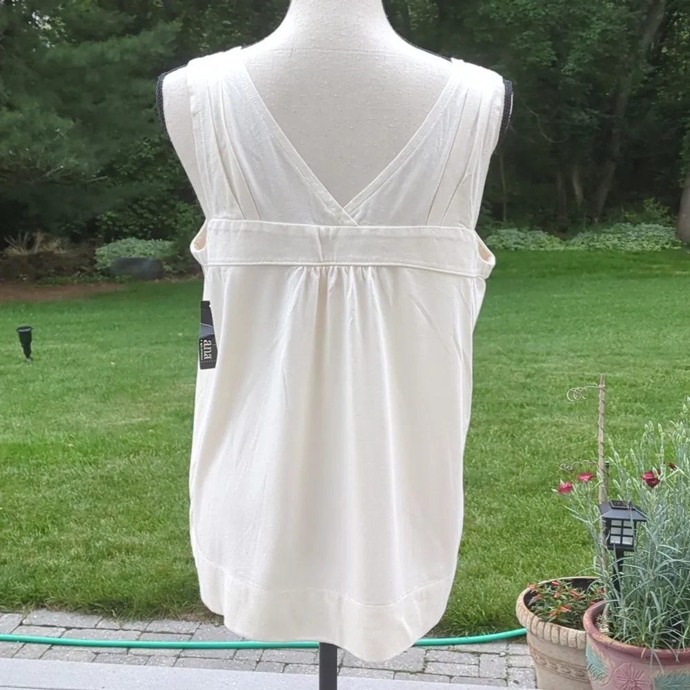 NWT A.N.A Jeweled Straight Neckline Sleeveless Top - Image 6