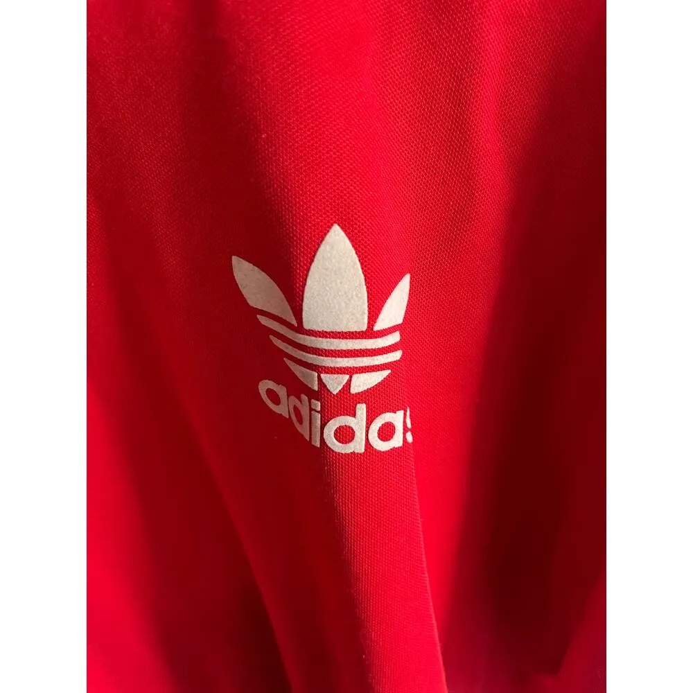 Adidas crew pull over red old school logo size xs - Image 2