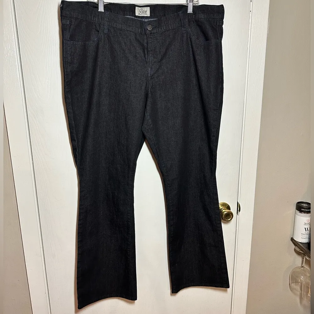 💰3 for $30💰 Old Navy Dark Rinse Retro Diva-cut Mid-rise Curvy Trousers - Image 9