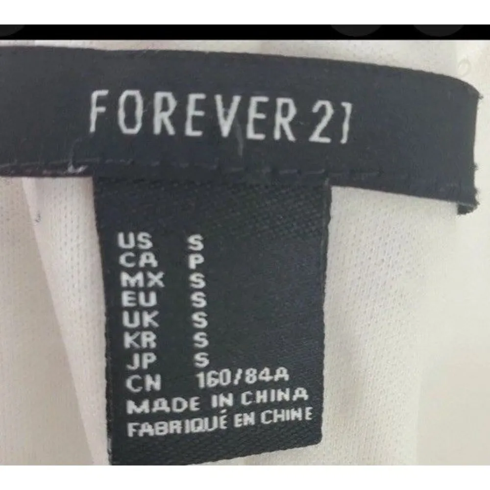 Chic FOREVER 21 Strapless maxi Dress ivory print  Floral Roses Ruffle Sz S BOHOO - Image 6