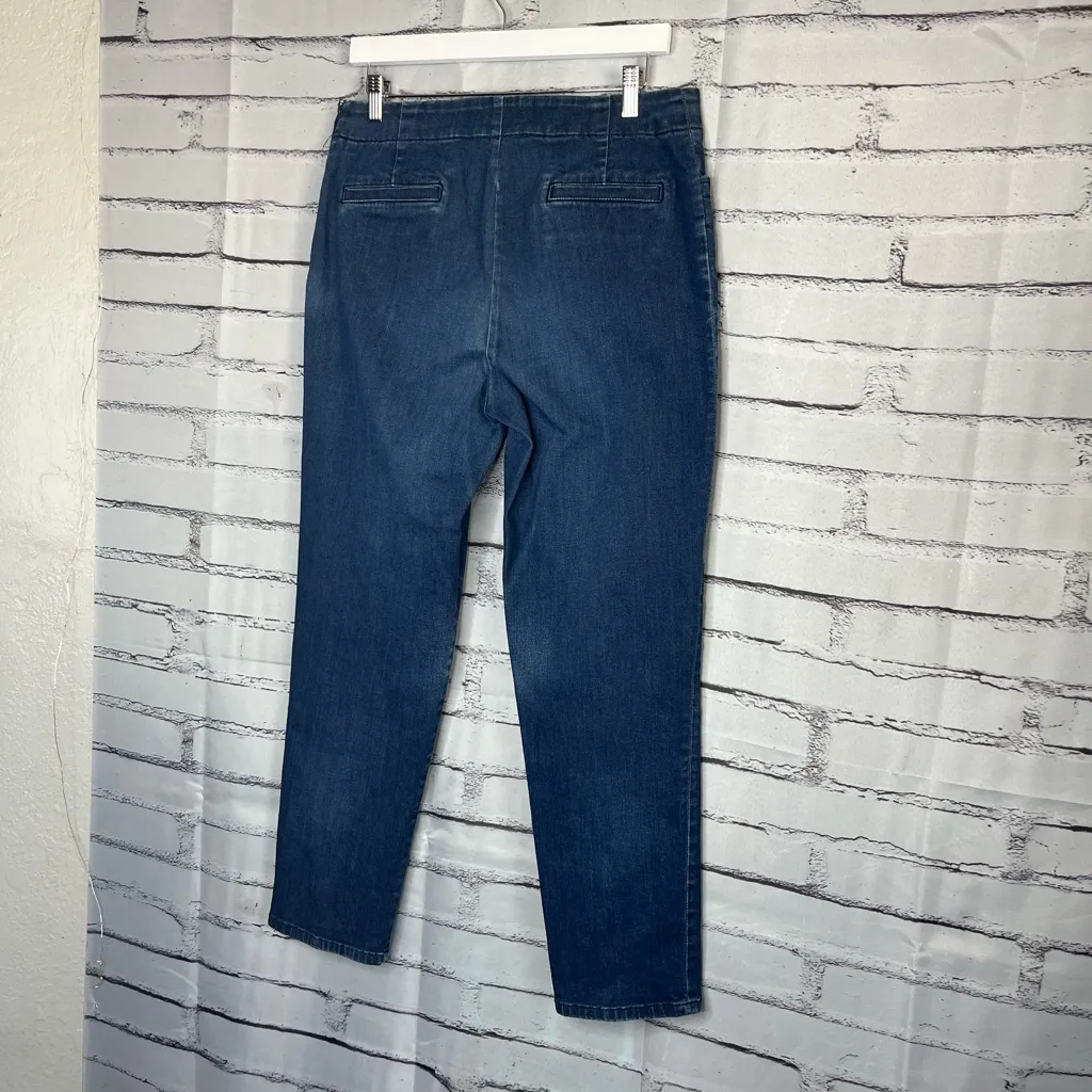 Talbots Blue Stretch Straight Leg Jeggings Full Length Classic Women’s Size 12 - Image 10