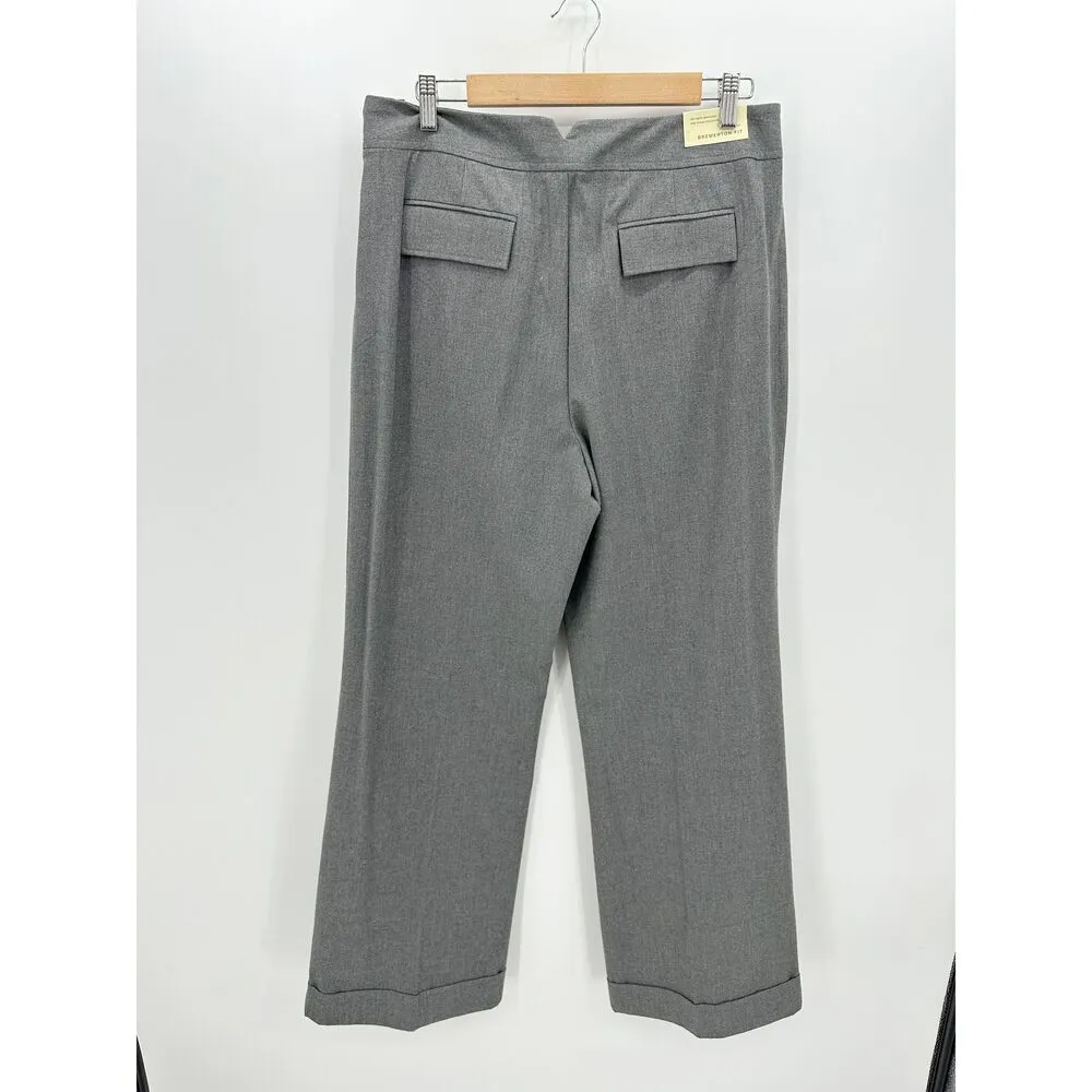 NWT Eddie Bauer Bremerton Fit Gray Wide Leg Trousers Dress Pants Womens Size 14 - Image 2