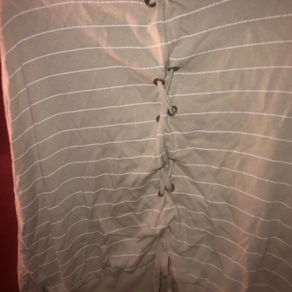 Vintage Havana 𝅺Striped Lace-Up Back Hoodie - Image 5