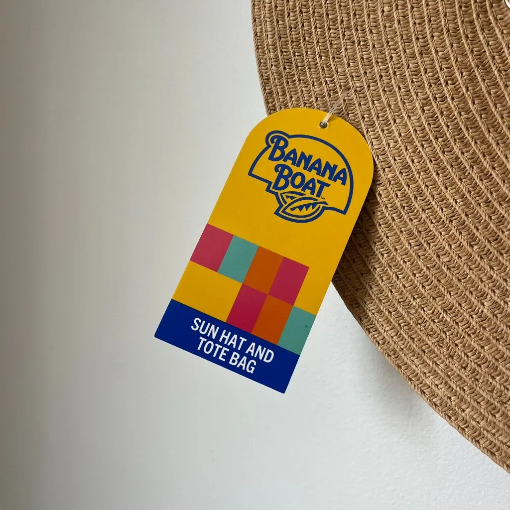 Banana Boat Straw Hat NWT Tan - Image 2