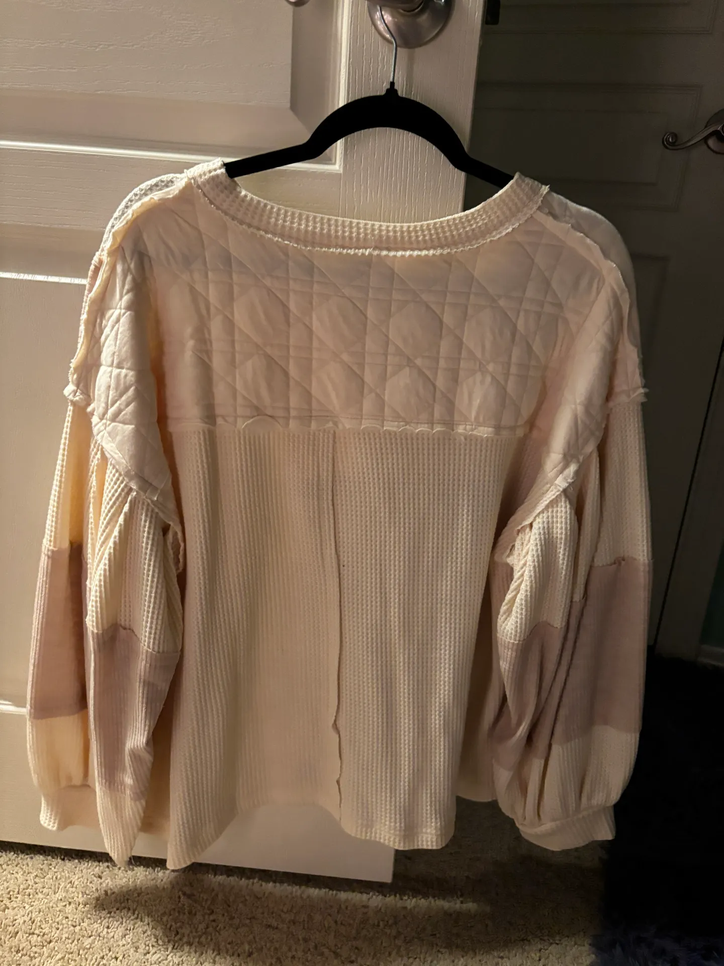 Balloon Sleeve Contrast Top Size M - Image 5