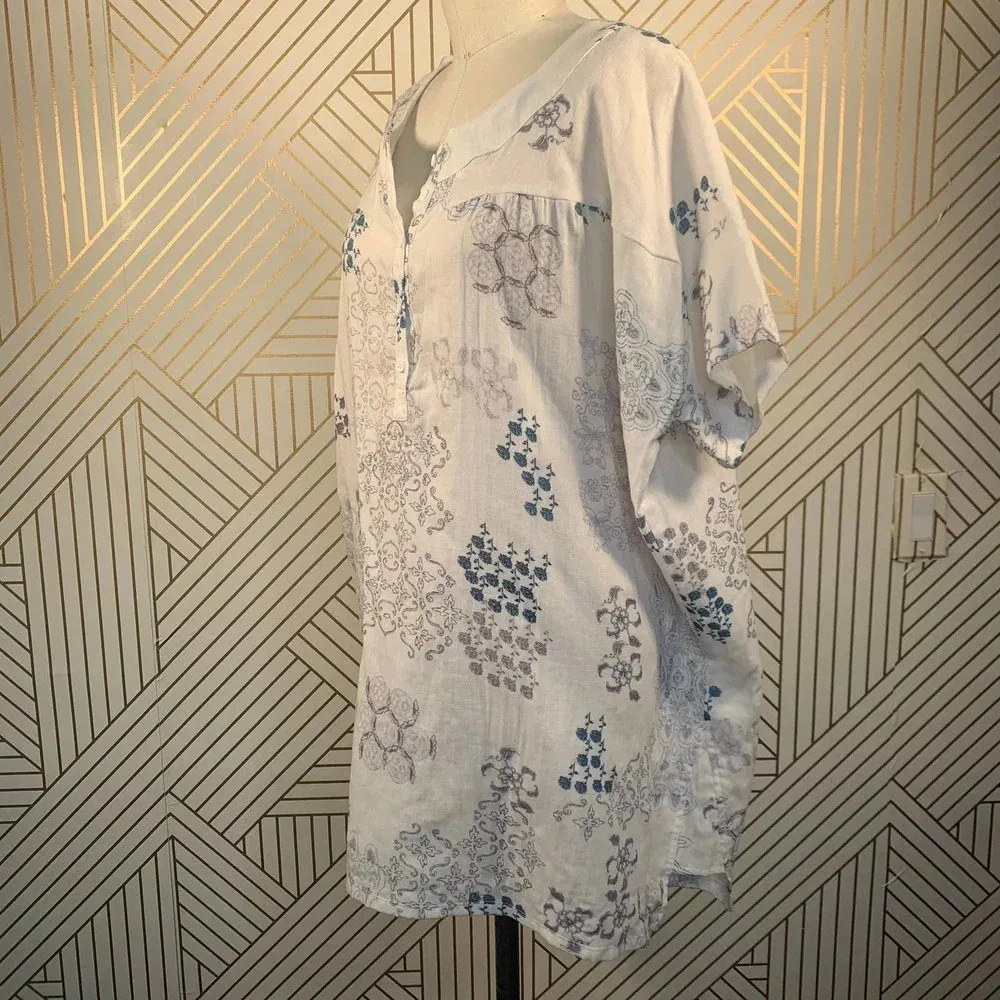 Johnny Was‎ Lubeck White Oversized Tunic Top - Image 4