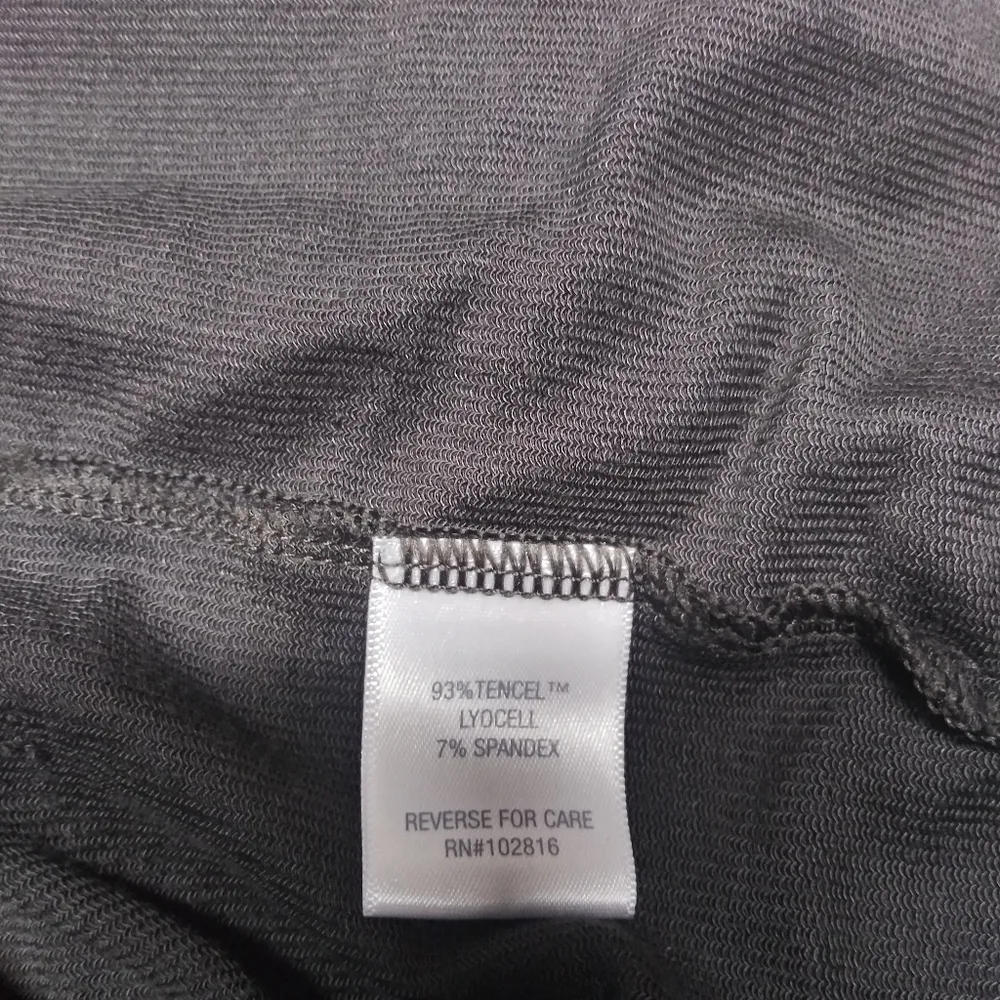 Garnet Hill Wide-Leg Knit Jumpsuit Charcoal Gray Casual Stretchy Size XL - Image 8