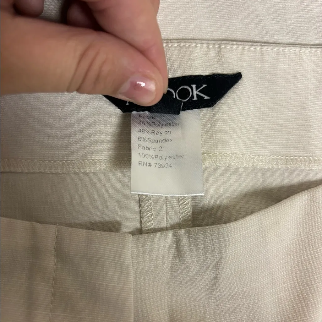 Misook Beige Longline Dress Shorts | Size Small | Tailored Classic - Image 4