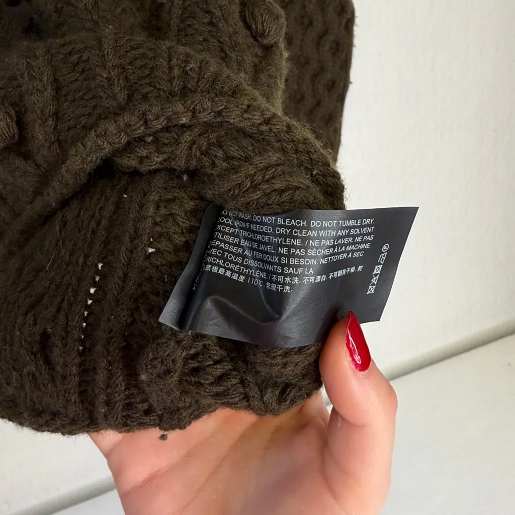 THEORY Felted Wool-cashmere Mixed-knit Sweater in Military Green - Image 6