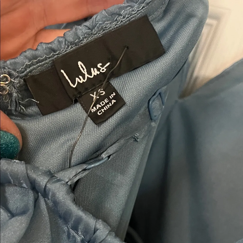 Lulu's Elegant Blue Maxi Dress Size XS - Image 2