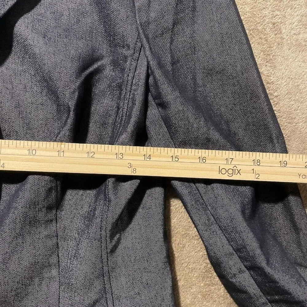 Brooks Brothers Women’s Navy Cotton Single Breasted Blazer Size 4 Silver Buttons - Image 9