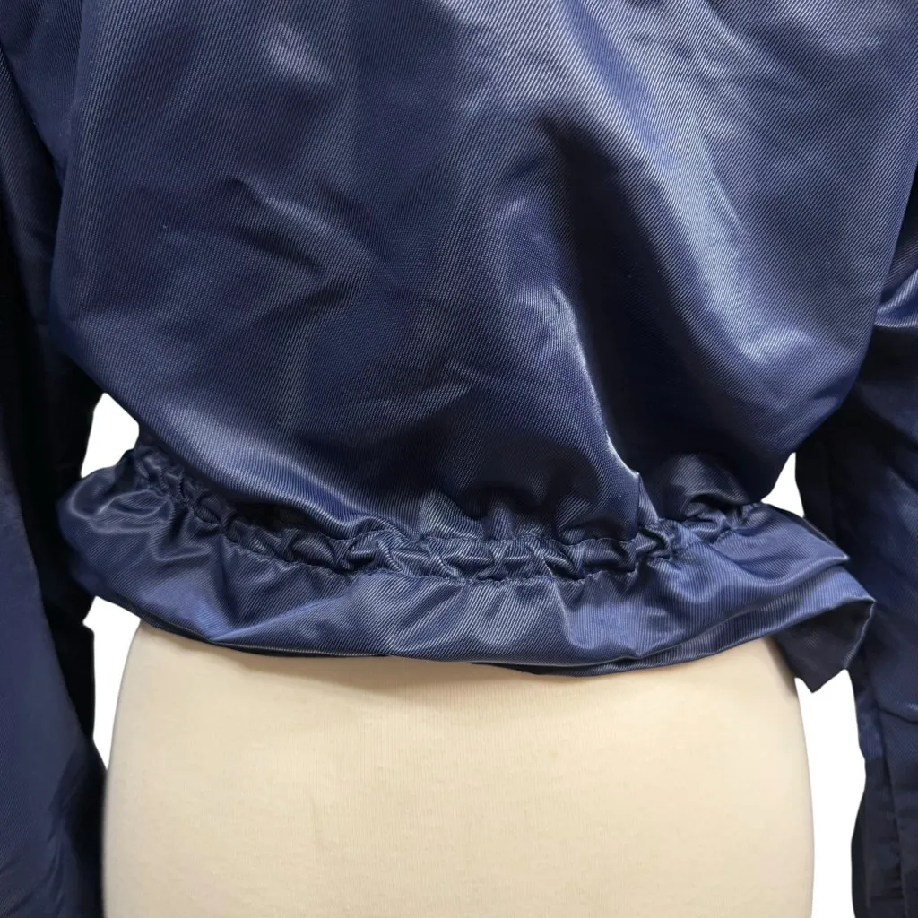 Nike Y2K Women’s Navy Blue Hooded Windbreaker Jacket Size Small - Image 7