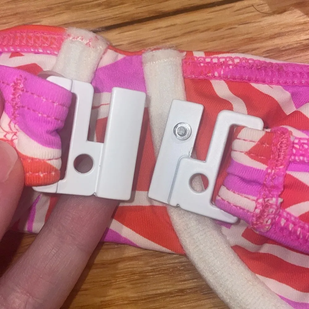 Stone fox swim pink and red bikini top - Image 2