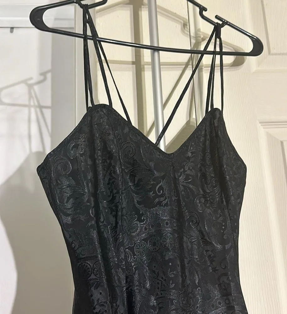 MINT •Vintage Victorias Secret • Medium • Black •Gold Label Slip Dress Lingerie - Image 3