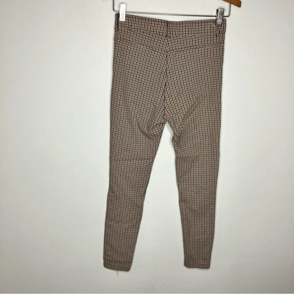 Zara plaid houndstooth pattern skinny‎ pants size medium - Image 5