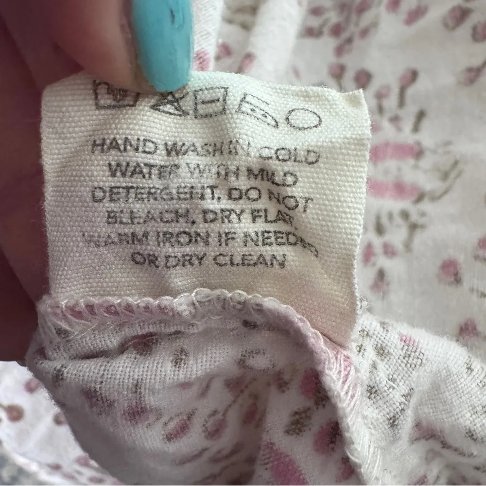 Mirth Belem Peacock Top Handmade Cotton India Medium Boho Puff Sleeve - Image 9