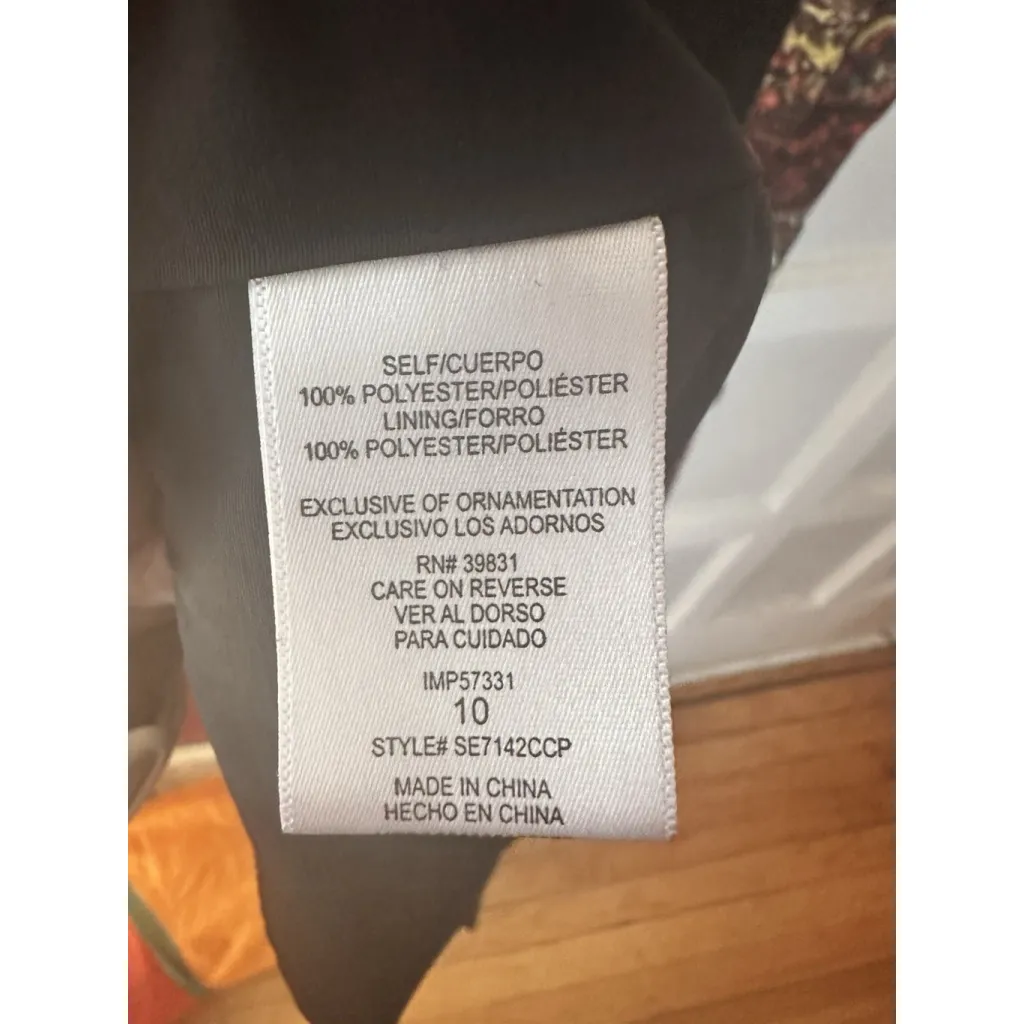 Sam Edelman Tribal Spirit Dress Abstract Prit Sundress Tulip Hem Size 10 - Image 7