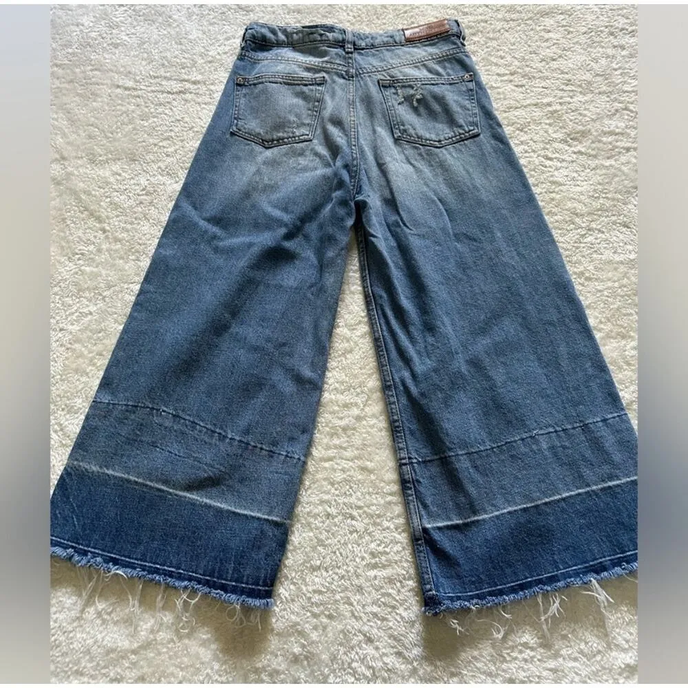 Mango Denim Flare‎ Jeans Size 2 Blue - Image 6