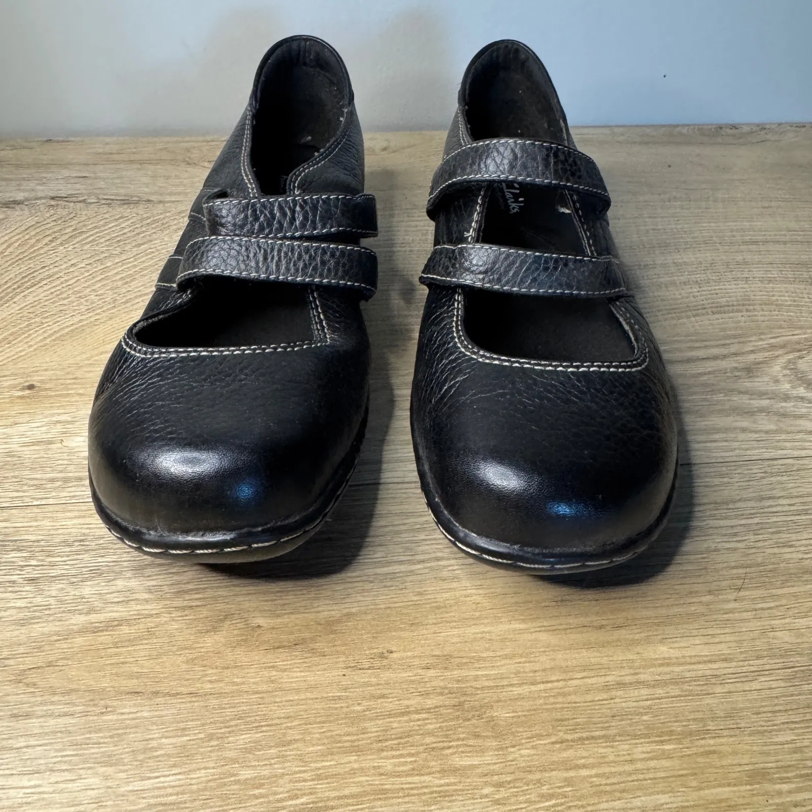 Clarks Bendables 7.5W Black Leather Mary Jane Loafer Comfort Core Academia - Image 3