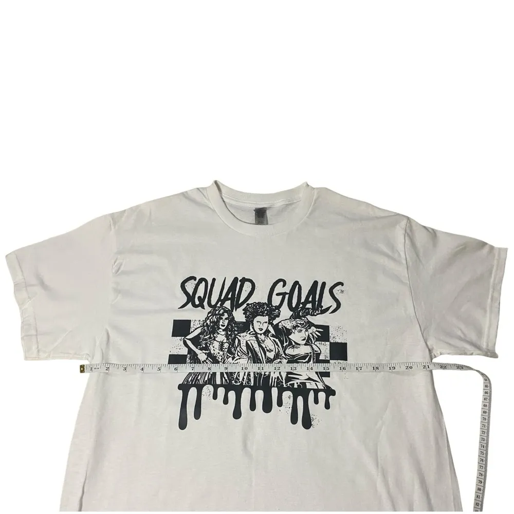 Squad Goals Hocus Pocus Halloween Graphic White Tshirt Size Large - Image 2