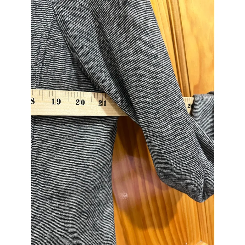 Eileen Fisher Cozy Hemp & Organic Lagenlook Cotton Microstripe Jacket Size Large - Image 6