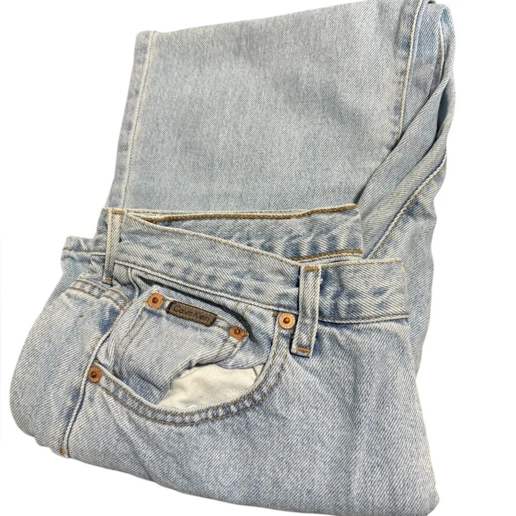 CALVIN‎ KLEIN HIGH WAISTED MOM JEANS ENZYME WASH VINTAGE CLASSIC SIZE 12 - Image 9