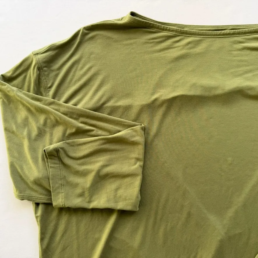 Lululemon Modal-Blend Open-Back Long Sleeve Shirt Bronze Green Plus 16 - Image 4