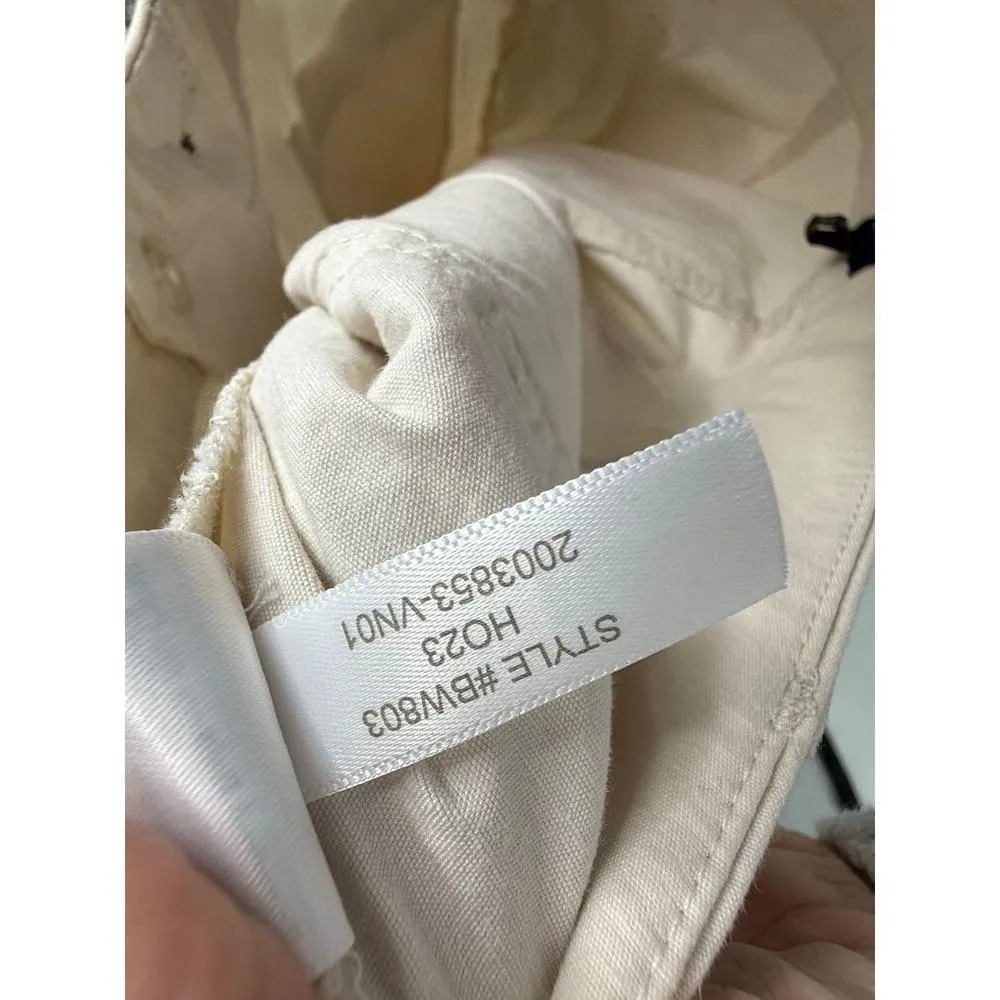 J.Crew Factory Linen Blend Pants Women 32/14 Beige Wide Leg Relaxed Coastal - Image 11