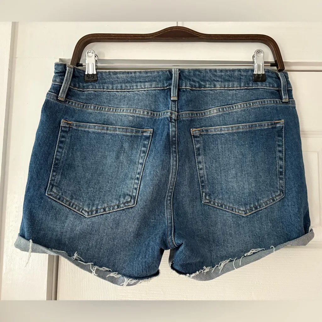 Frame Denim Distressed Blue Jean Shorts Grand‎ Garçon Size 28 NWOT - Image 2