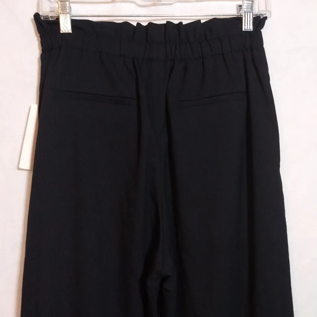 Uniqlo Navy Blue High waisted Gathered Wide Leg Pants Casual Simple Size M - Image 5